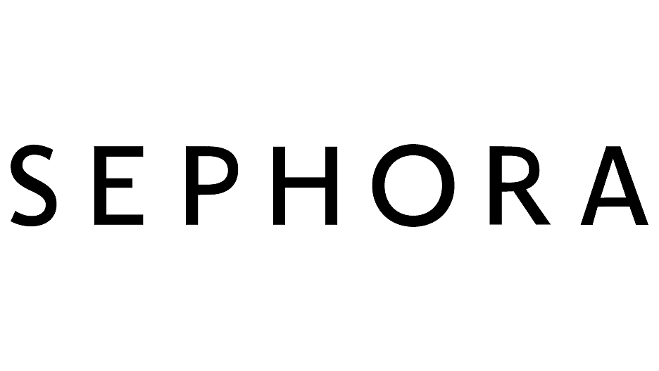 Sephora logo in black text on a white background